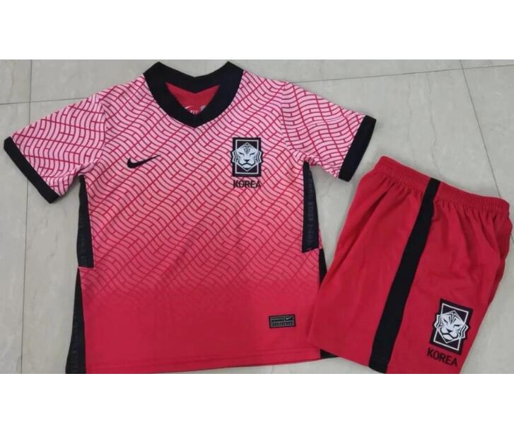 Kids South Korea 2020 Home Soccer Shirt With Shorts